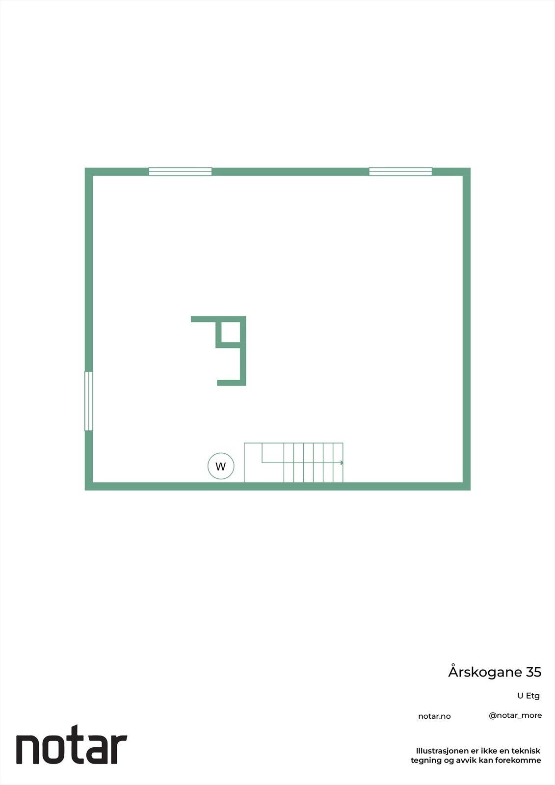 Plantegning kjelleretasje Galleribilde