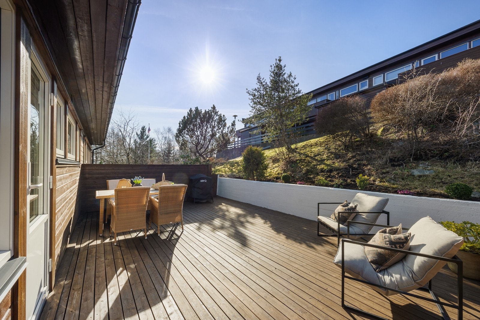 Terrassen er målt til 32 m². Galleribilde