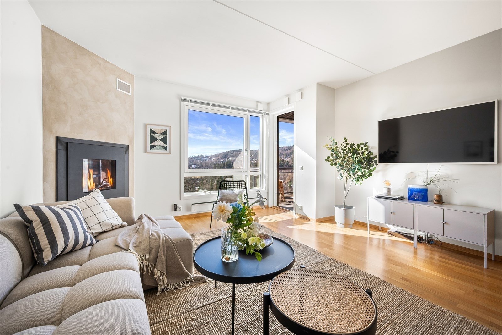 Felleskostnadene inkluderer à konto varmtvann og gass. Galleribilde