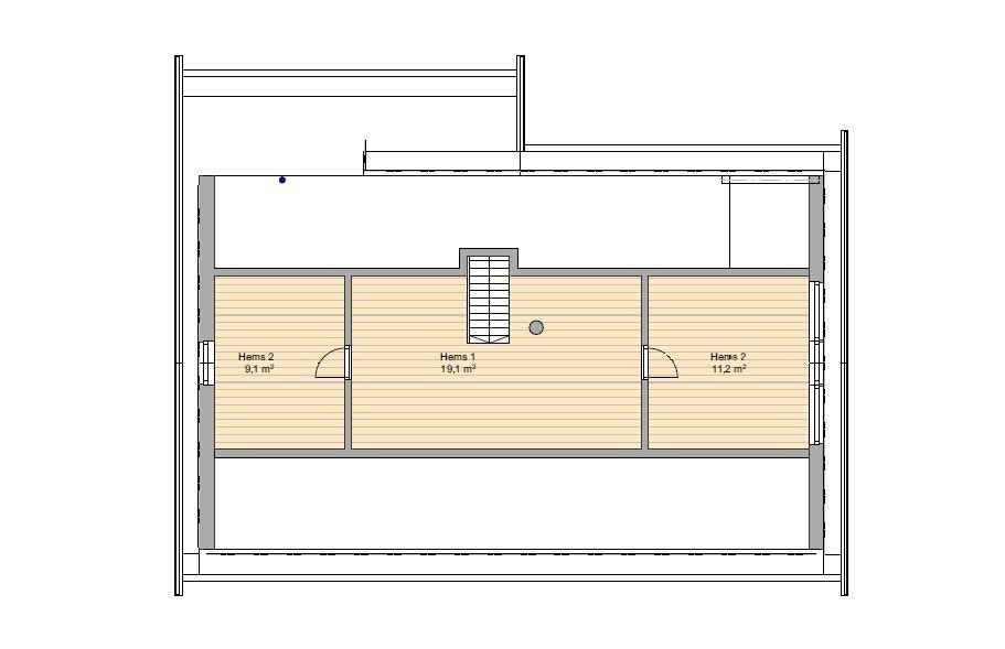 Plantegning hemsetasje Galleribilde