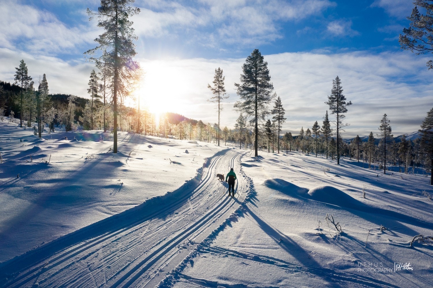 Like forbi eiendommen passerer skiløypa Galleribilde