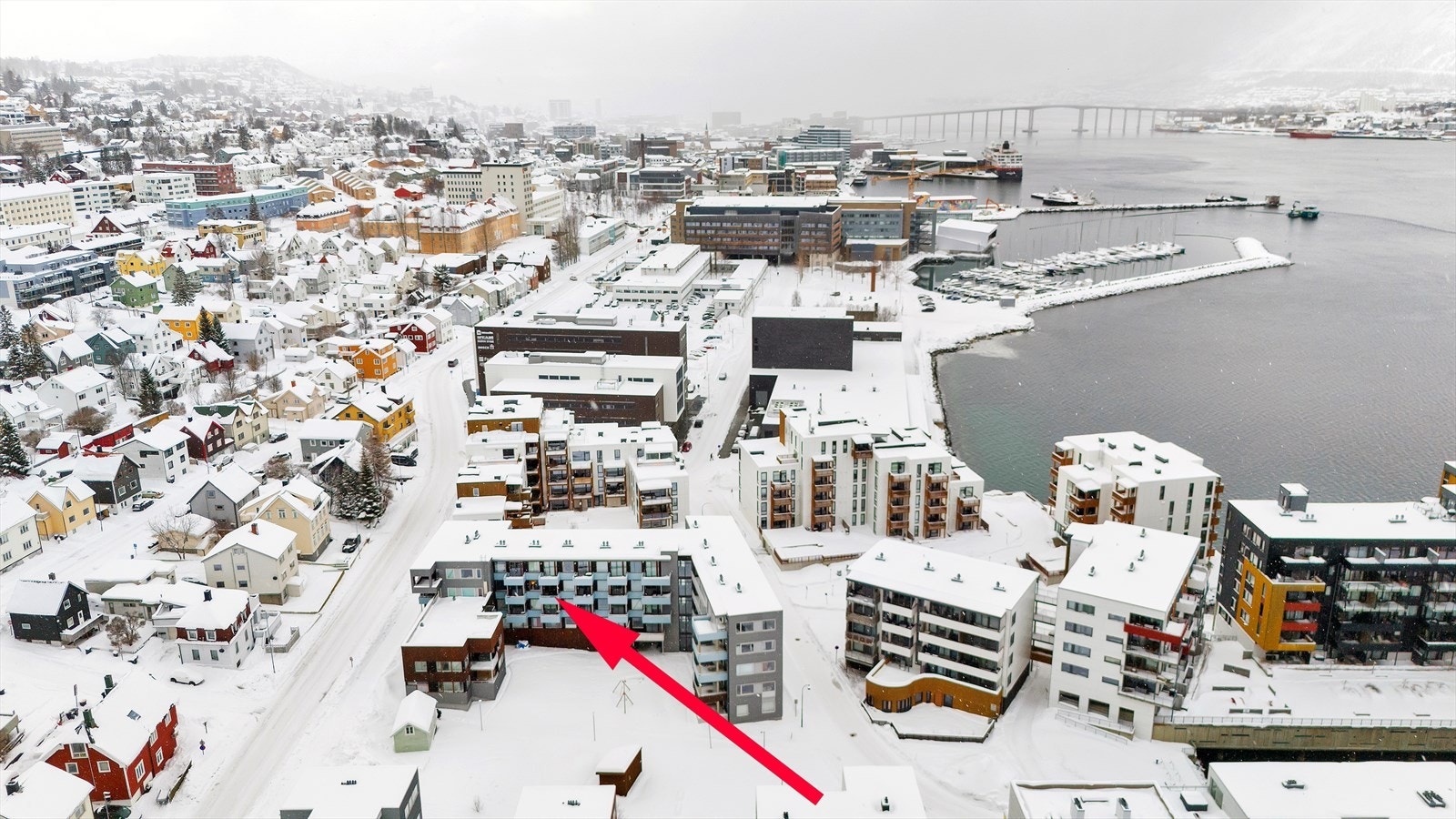 Boligen ligger skjermet fra de mest trafikkerte gatene i området. Galleribilde