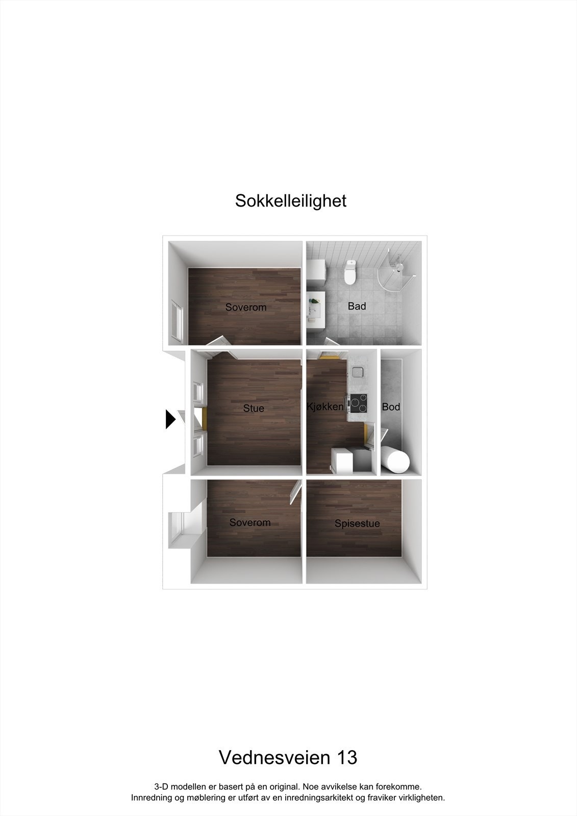 Planillustrasjon sokkeletasje. Galleribilde