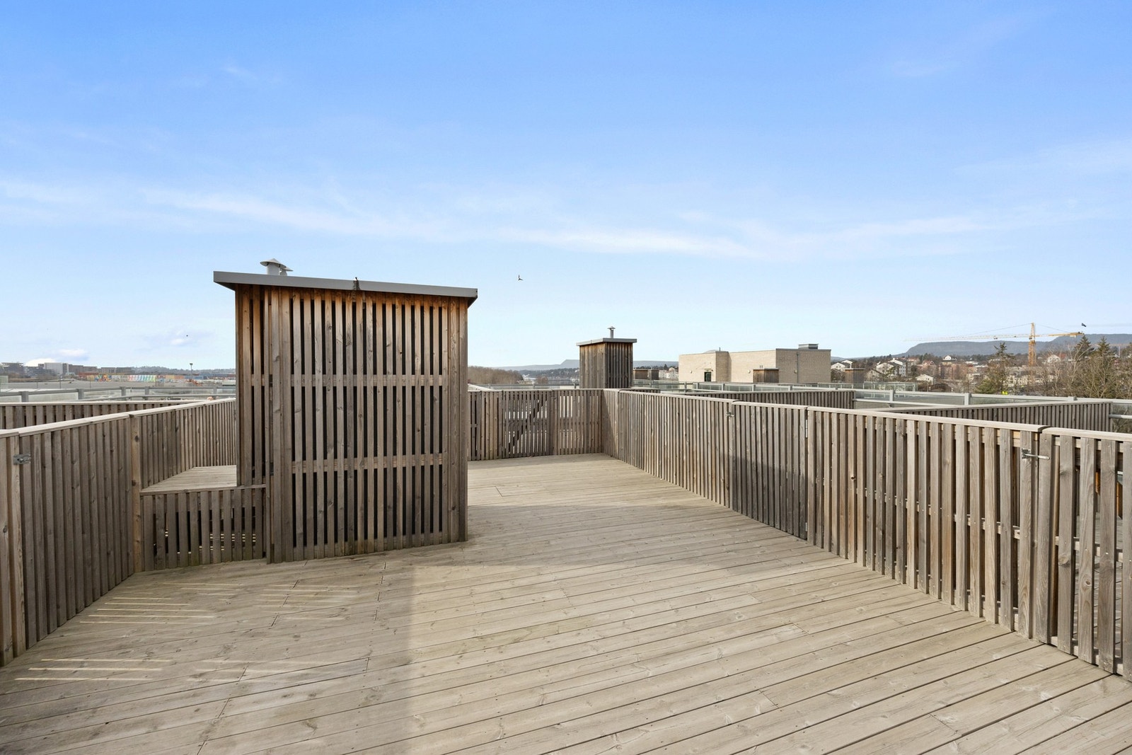 Sameiet har en flott felles takterrasse som kan benyttes om sommeren Galleribilde