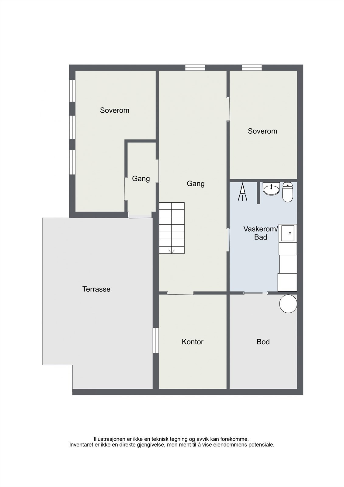 Plantegning underetasje. Galleribilde