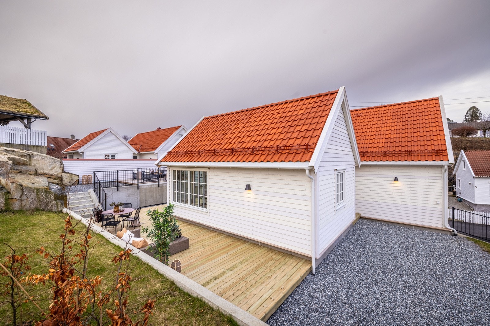 - Mulighet for egne tilpasninger på uterommet, her kan du f.eks videreføre terrasseplatting eller legge plen? - Galleribilde