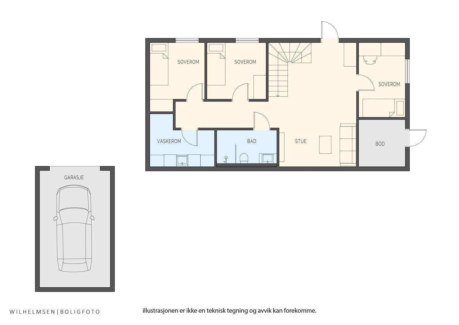 - Boligens utforming og planløsning plan 1. - Galleribilde