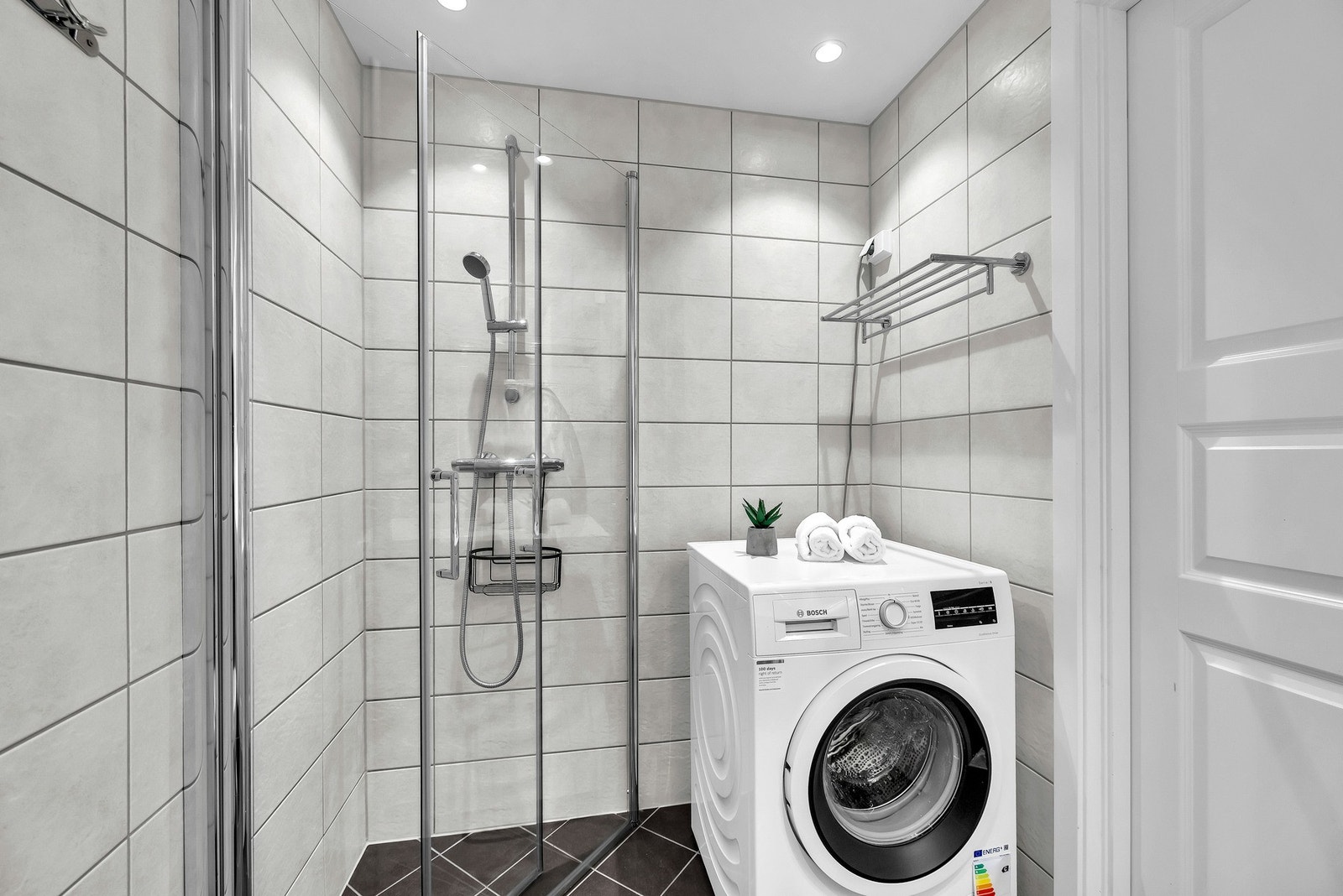 Her er det opplegg for vaskemaskin. Galleribilde