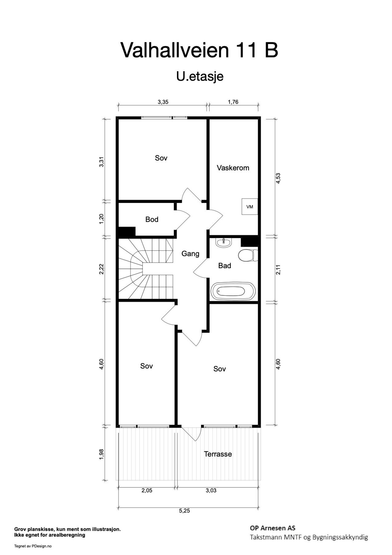 Plantegning - Underetasje. Galleribilde