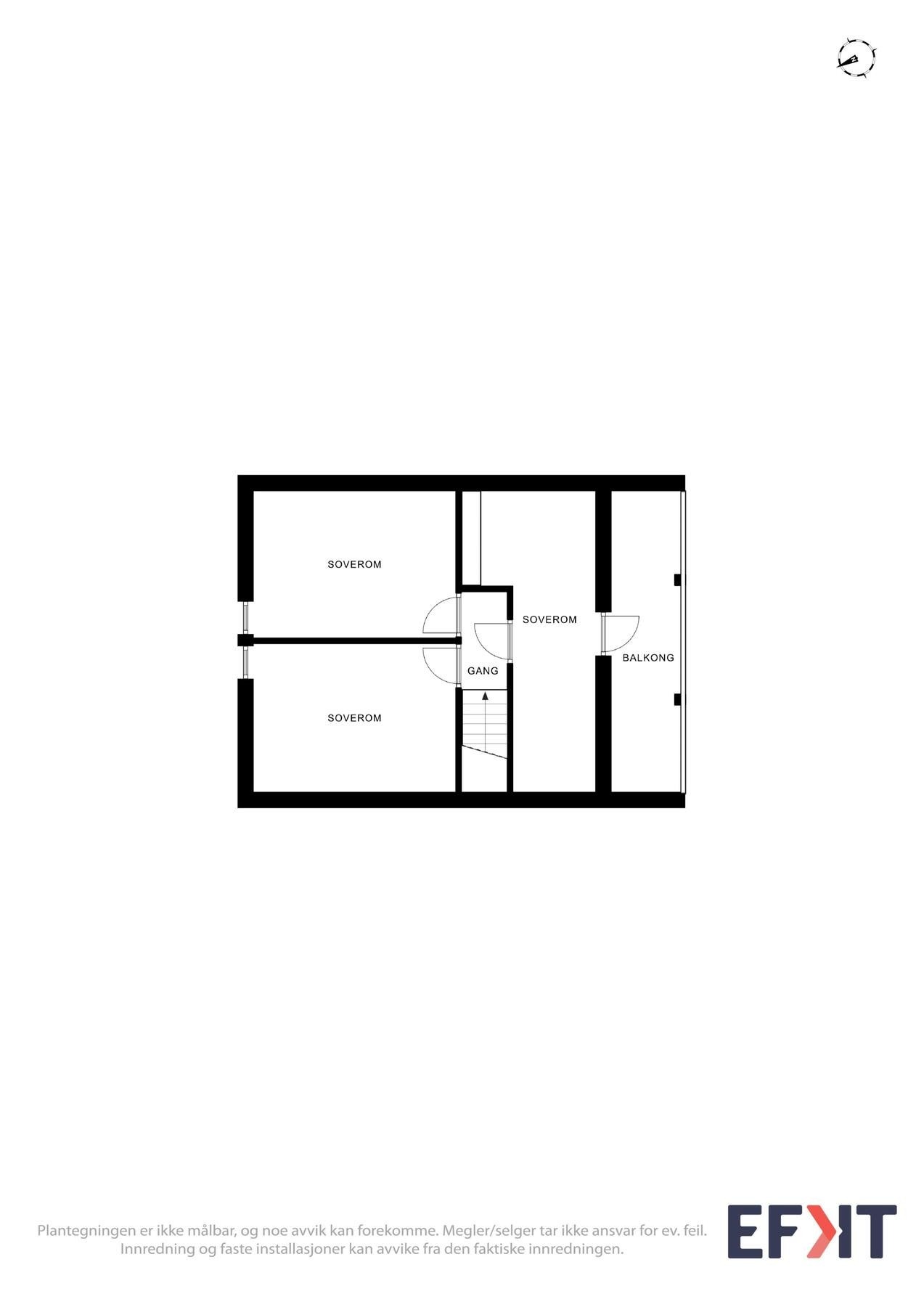 Plantegning loftsetasjen Galleribilde