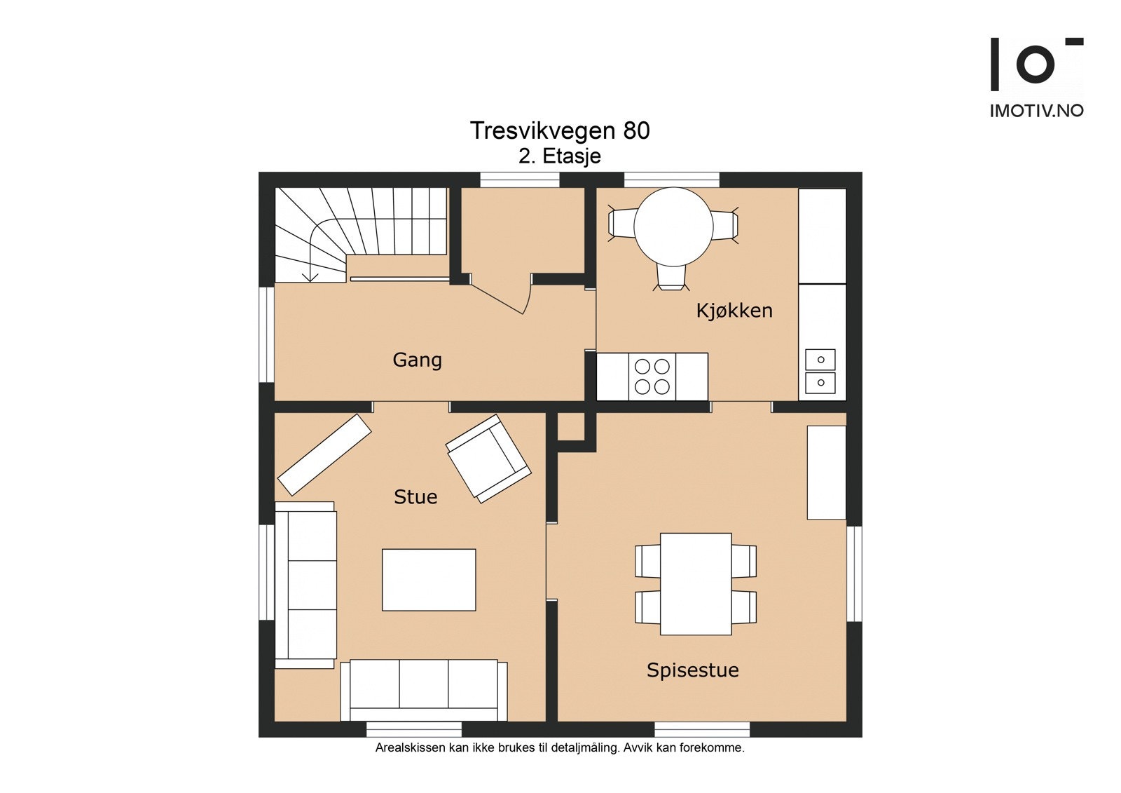 Plantegning 2. etasje | Areal: 44 kvm (BRA-i) Galleribilde