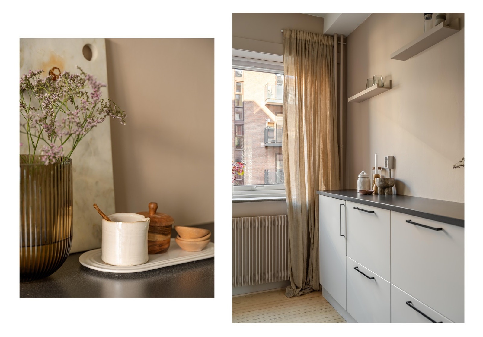 I 2023 ble vegger og tak malt, i tillegg til at kjøkkenfrontene fikk nye, matte håndtak. Galleribilde