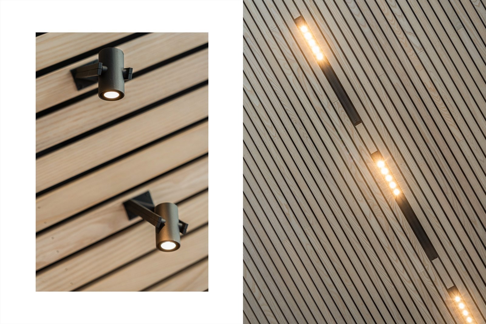 Innfelt led-belysning I takhimling kombinert med spotlights gir rommet et flott lys innvendig. Her er alt nøye planlagt med Exponova belysningsplan Galleribilde