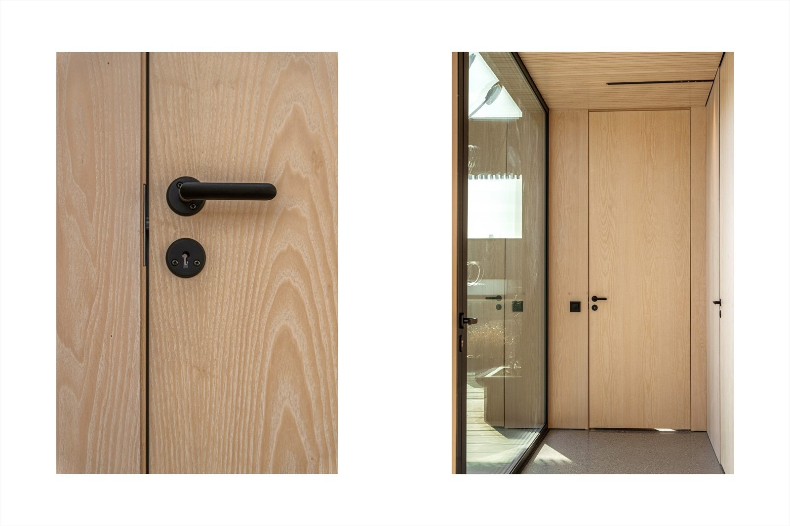 Innerdører I ask - Sømløse overganger og gjennomtenkt belysning i takhimling Galleribilde