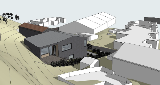 Lun og solrik terrasse med utgang fra 2.etg. Galleribilde