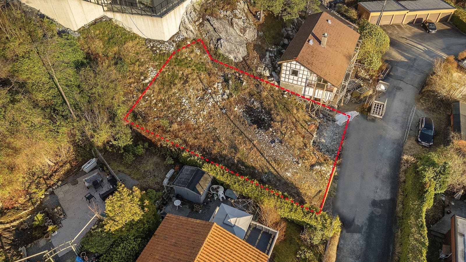 Det foreligger rammetillatelse for en enebolig Galleribilde