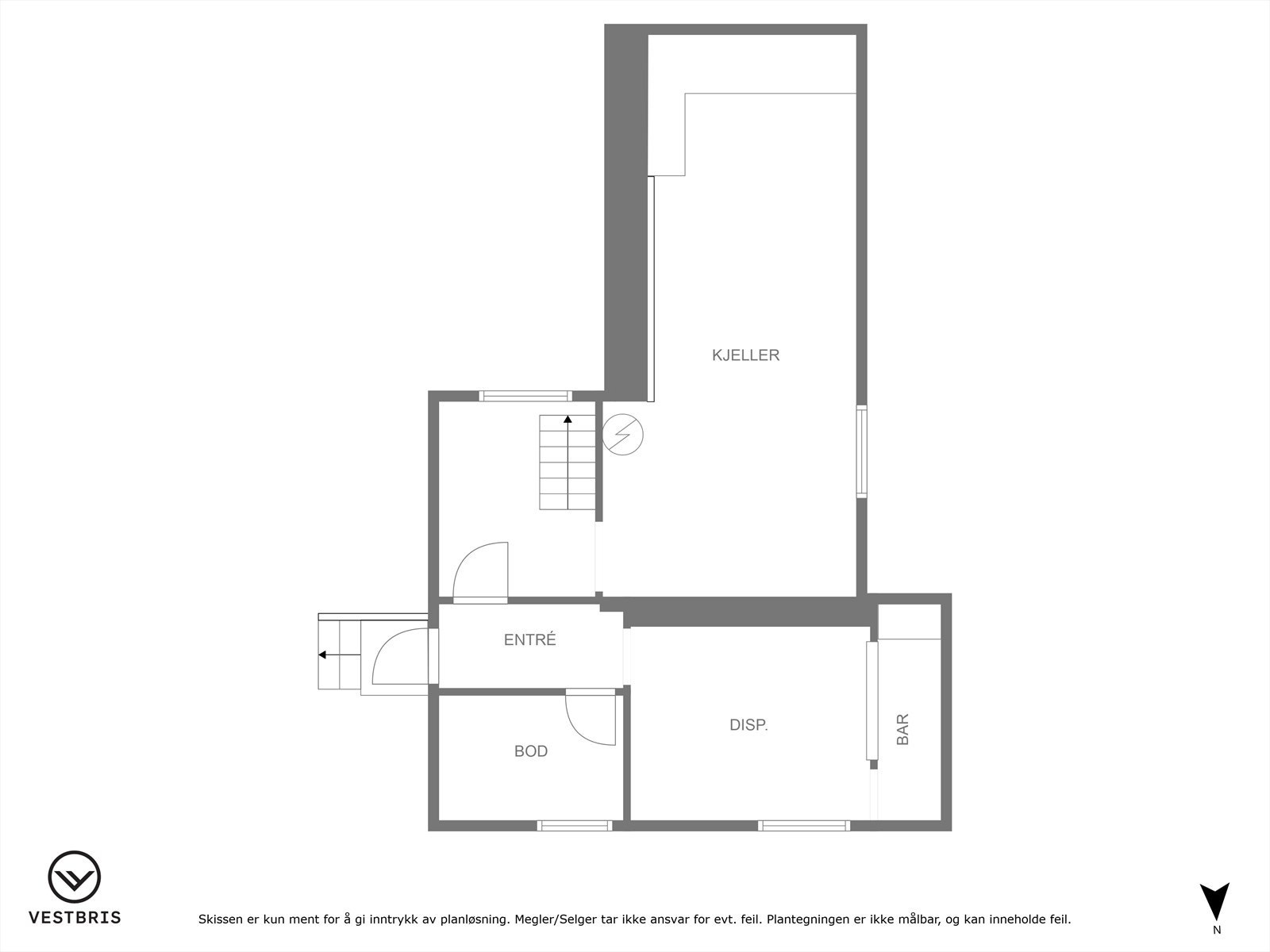 Planløsning kjeller Galleribilde
