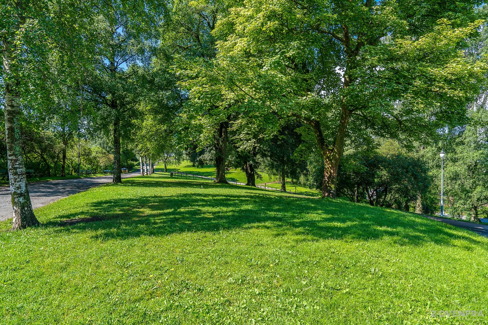 Rett i nærheten ligger St. Hanshaugen park, en grønn oase med utsikt over byen, perfekt for turer, piknik og sommerarrangementer som utekino og konserter Galleribilde