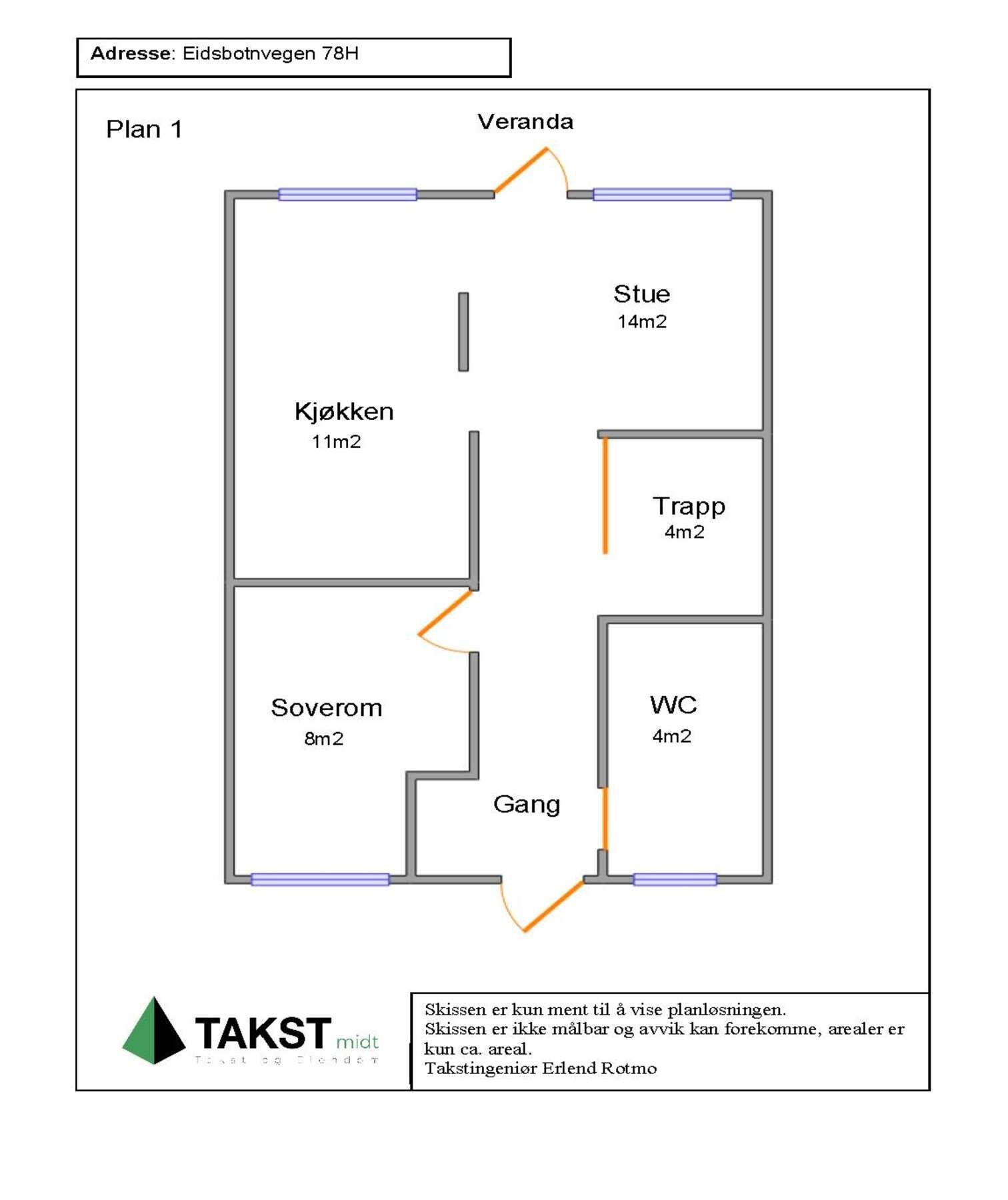 Planskisse hovedplan Galleribilde