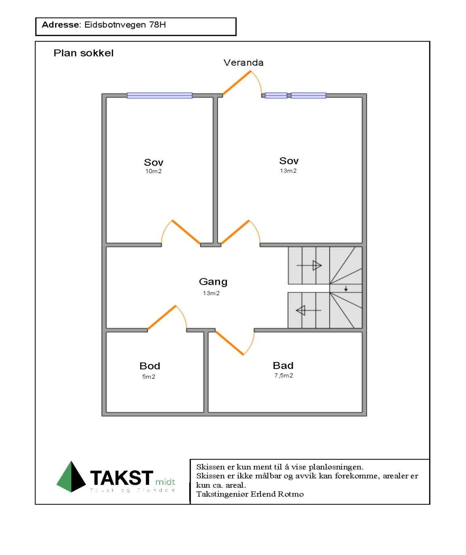 Planskisse sokkel. Galleribilde