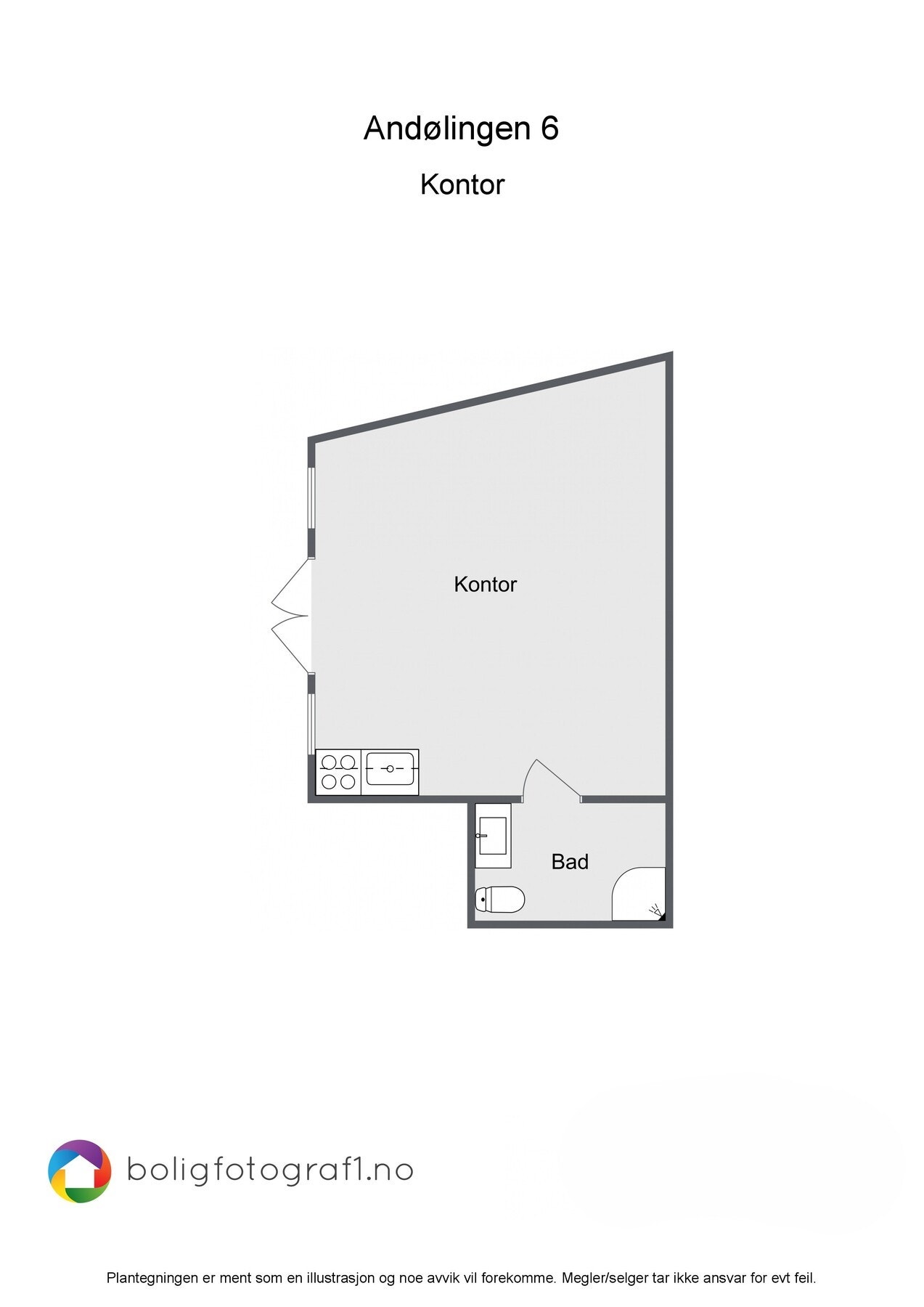 Plantegning Sidebygg 1.etasje Galleribilde