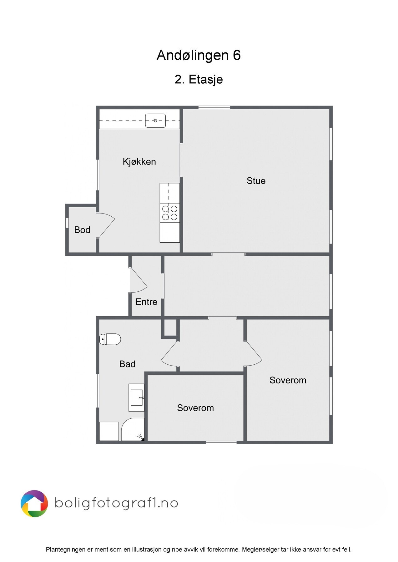 Plantegning Hovedbygg 2.etasje Galleribilde
