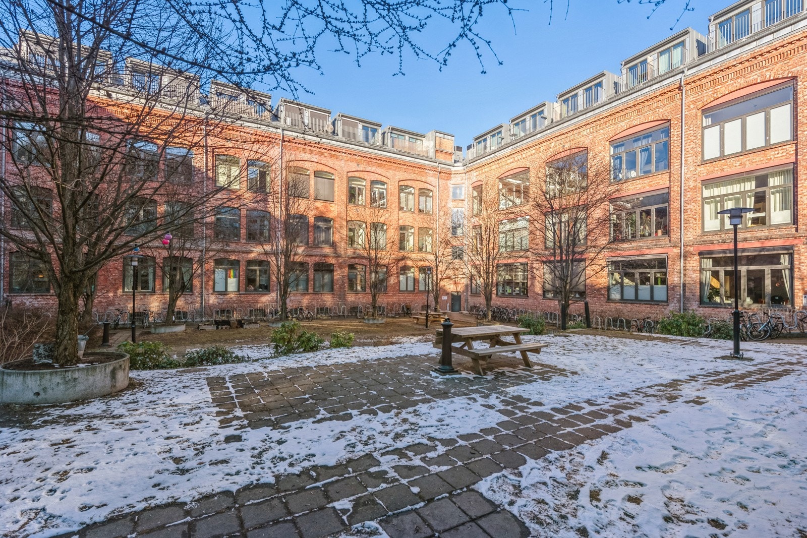 Koselig bakgård. Galleribilde