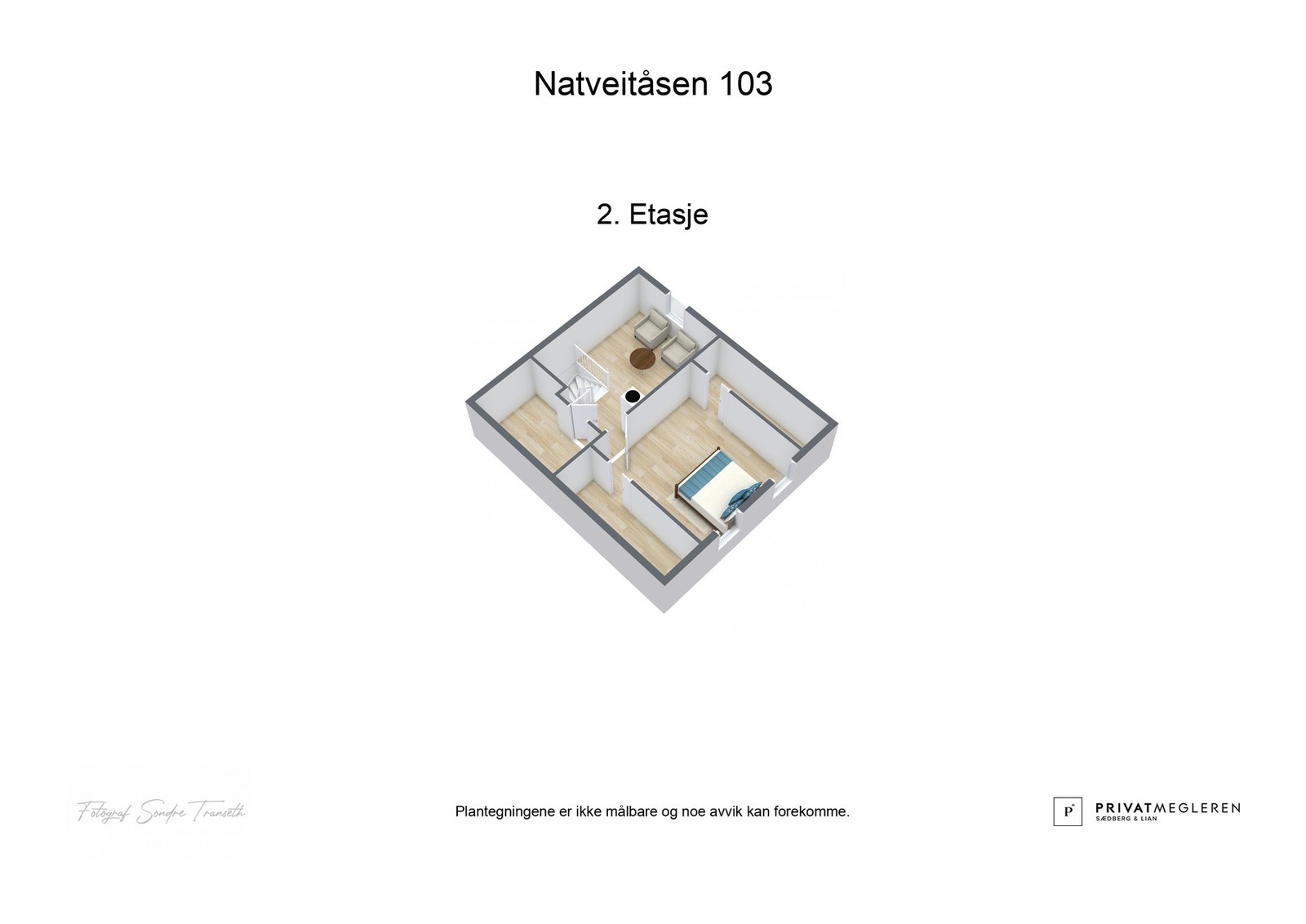 3d-tegning loftsetg. Galleribilde