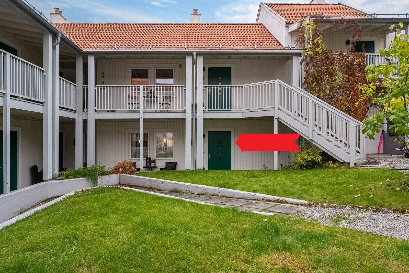 Her ser du hvor leiligheten ligger i bygget. Galleribilde