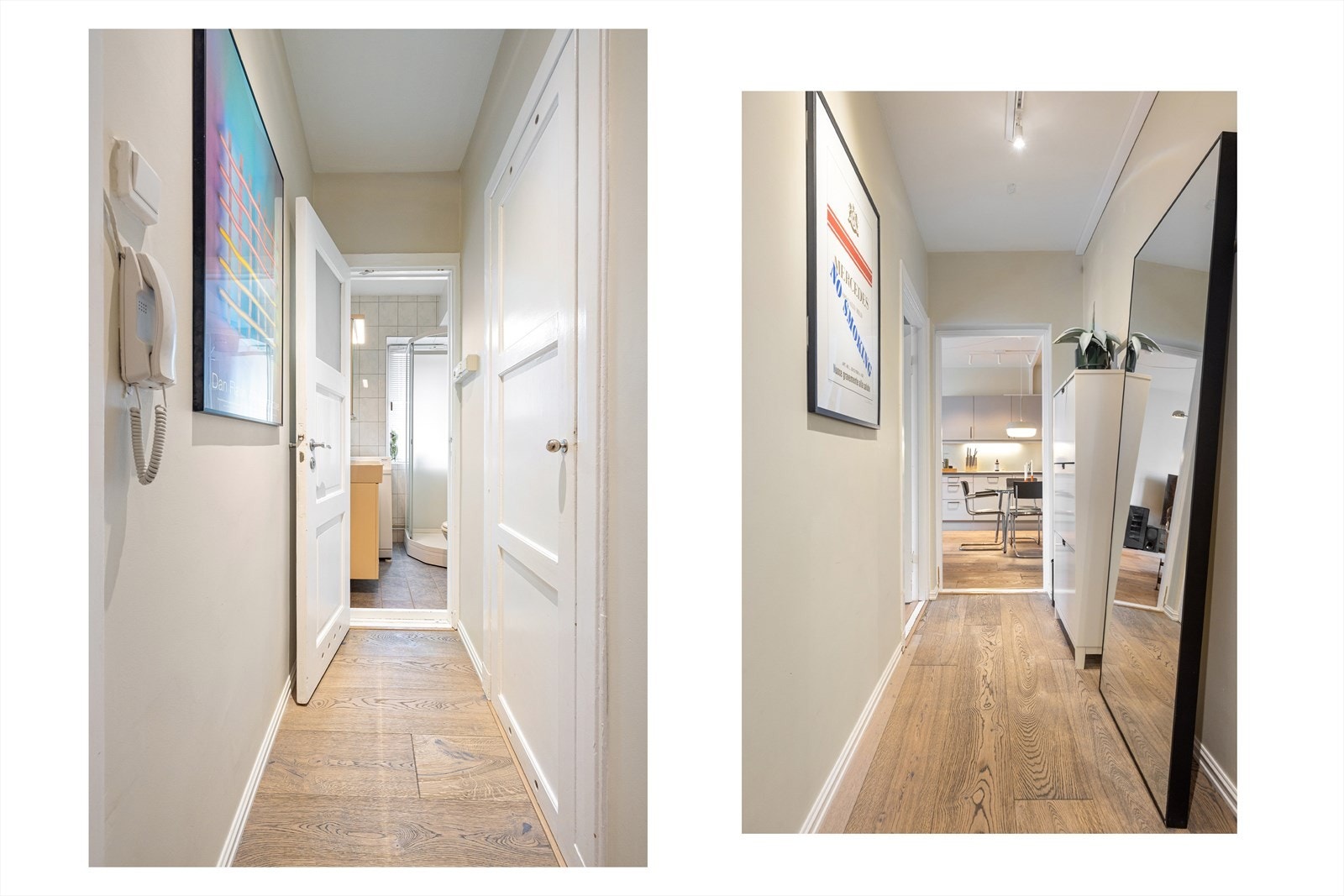 I gangen er det plass til knagger og skohylle for oppbevaring av yttertøy. Det er i tillegg kott med adkomst fra gangen. Galleribilde