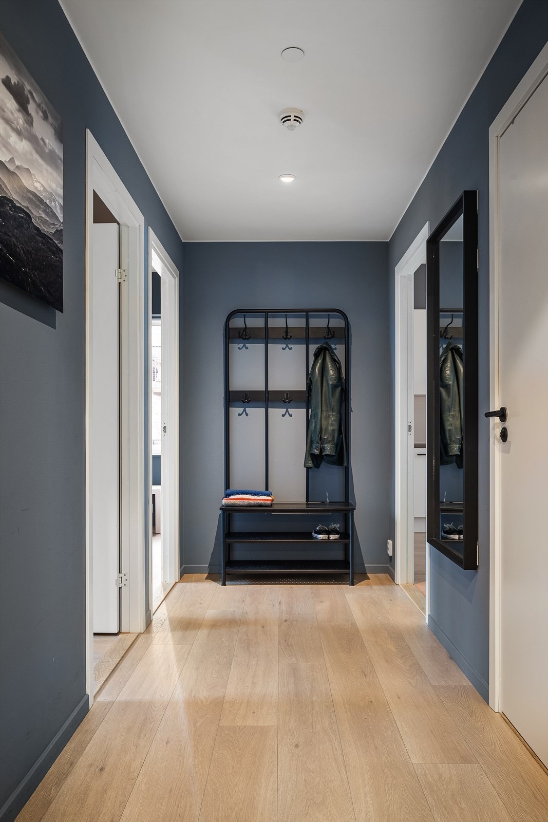 Romslig gang med god plass til oppheng for yttertøy, skohyller e.l. Galleribilde