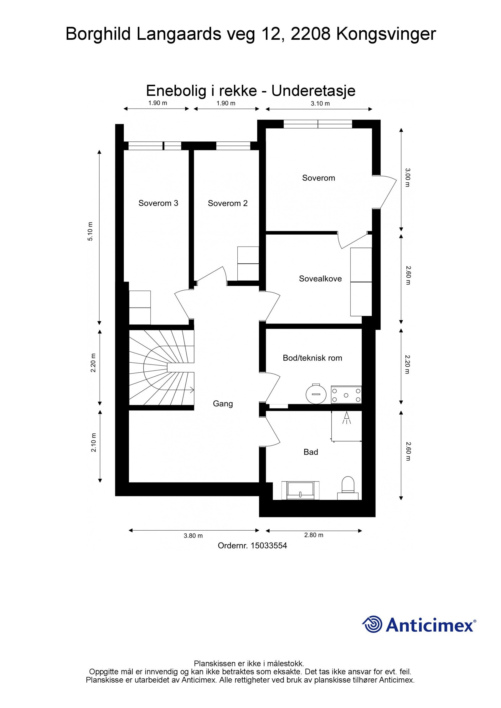 Plantegning - Underetasje Galleribilde