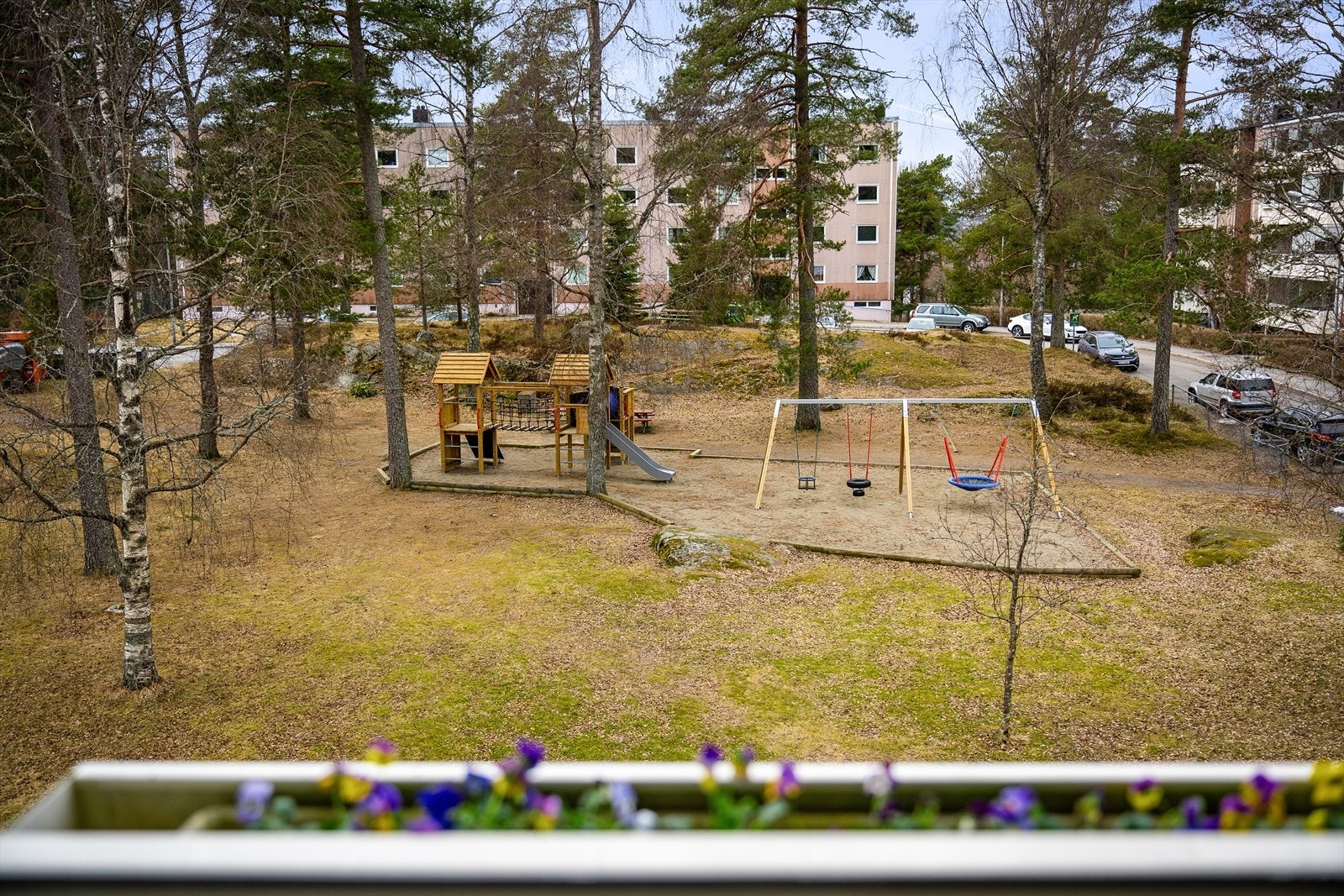 Utsikt fra balkong Galleribilde