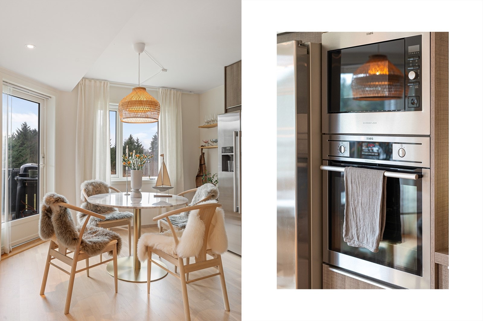 God plass til spisebord i tilknytning til kjøkkenet Galleribilde