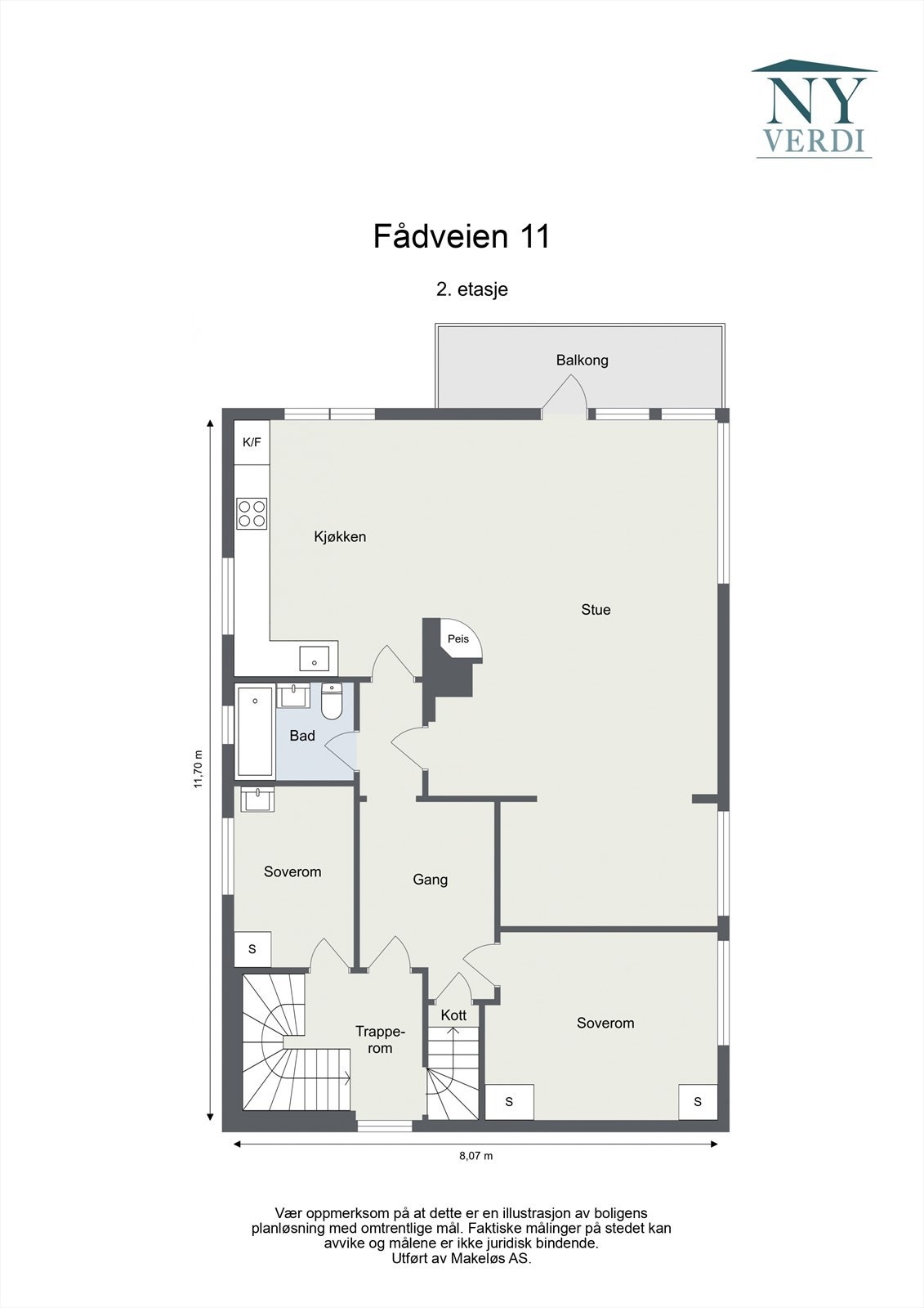 Plantegning - 2. etasje Galleribilde