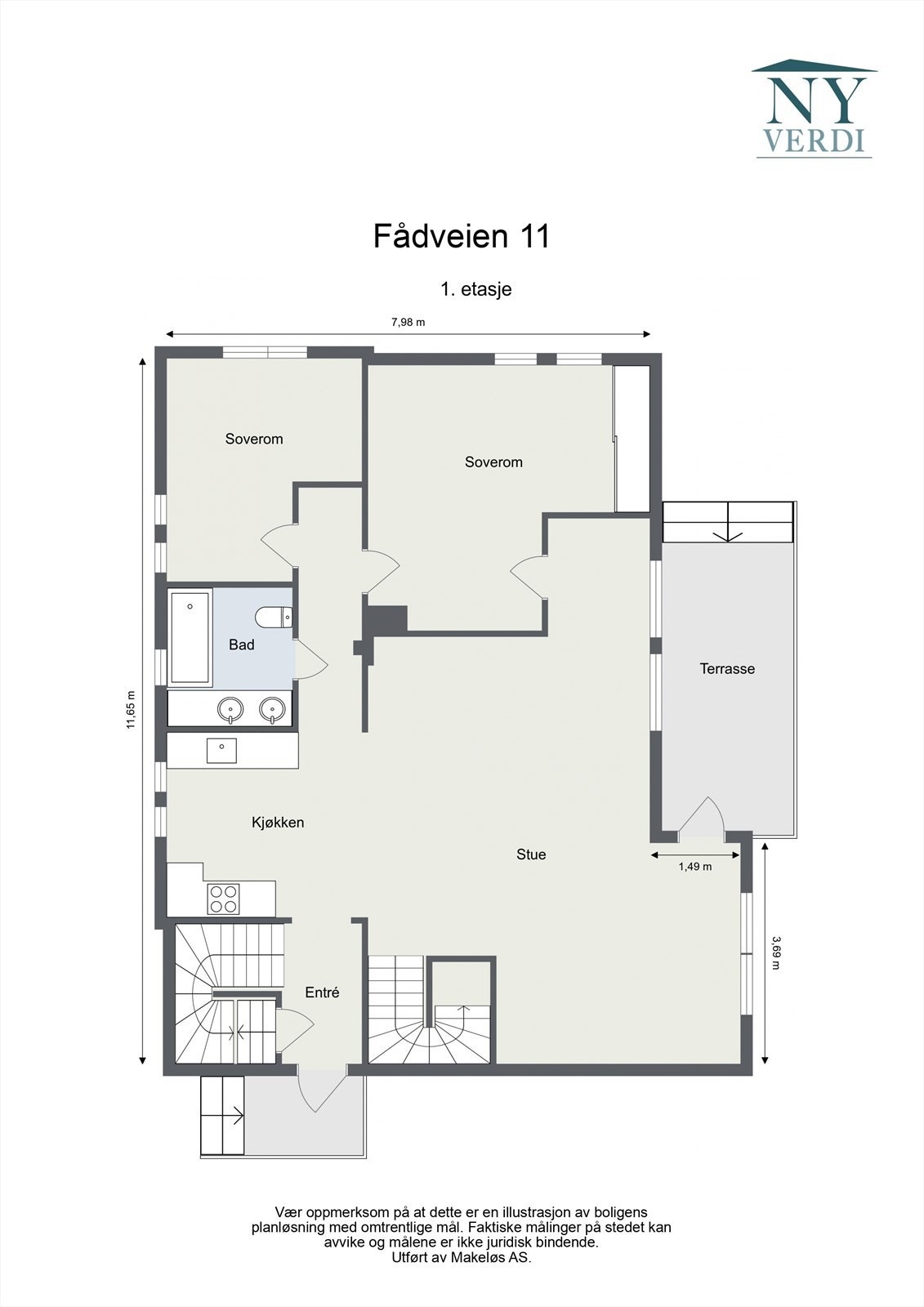 Plantegning - 1. etasje Galleribilde