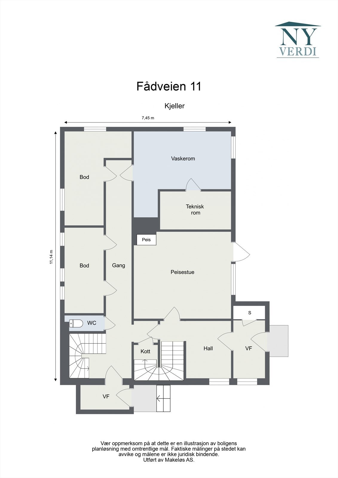 Plantegning - kjeller Galleribilde