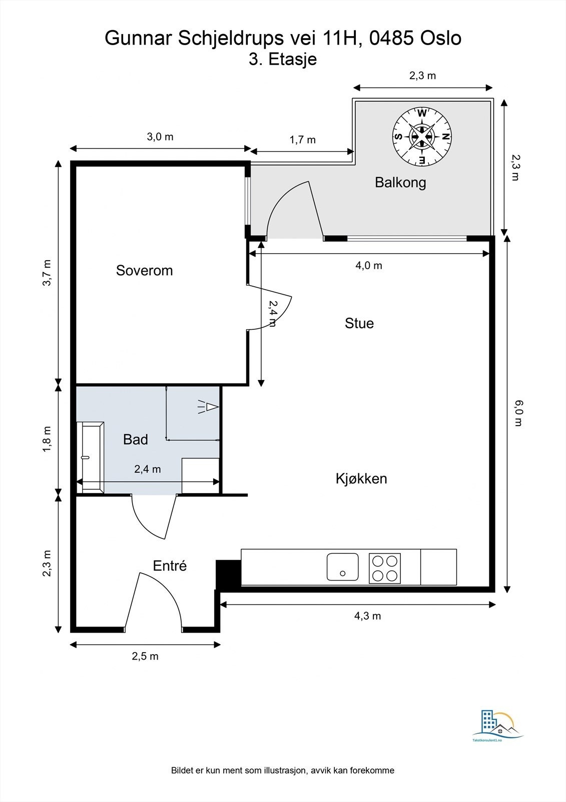 La oss ta en titt på denne superfine planløsningen! Leiligheten har en genial løsning med store, gode rom. Den fine balkongen har utgang fra både stue og soverom. Galleribilde