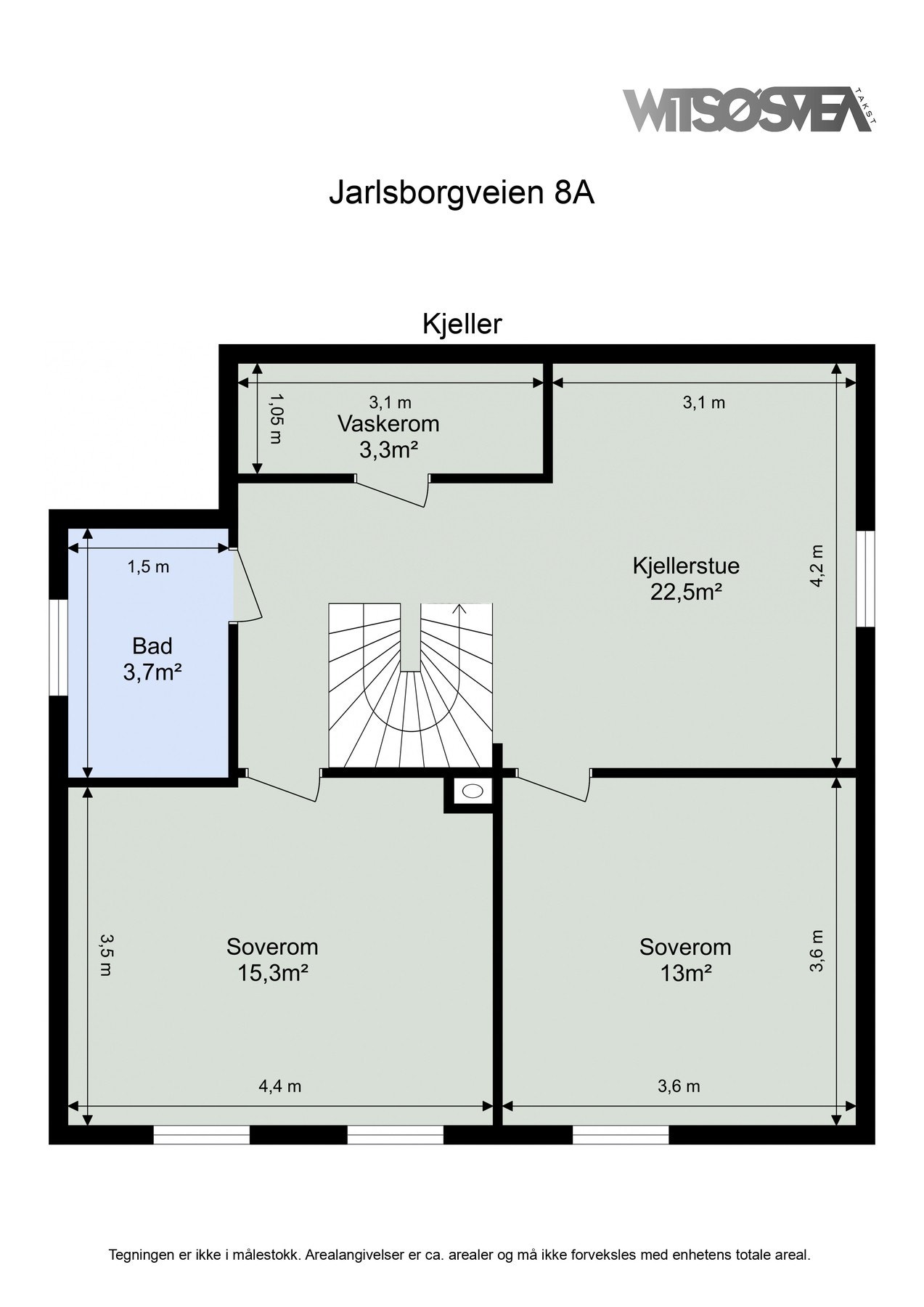 Plantegning kjeller. Galleribilde