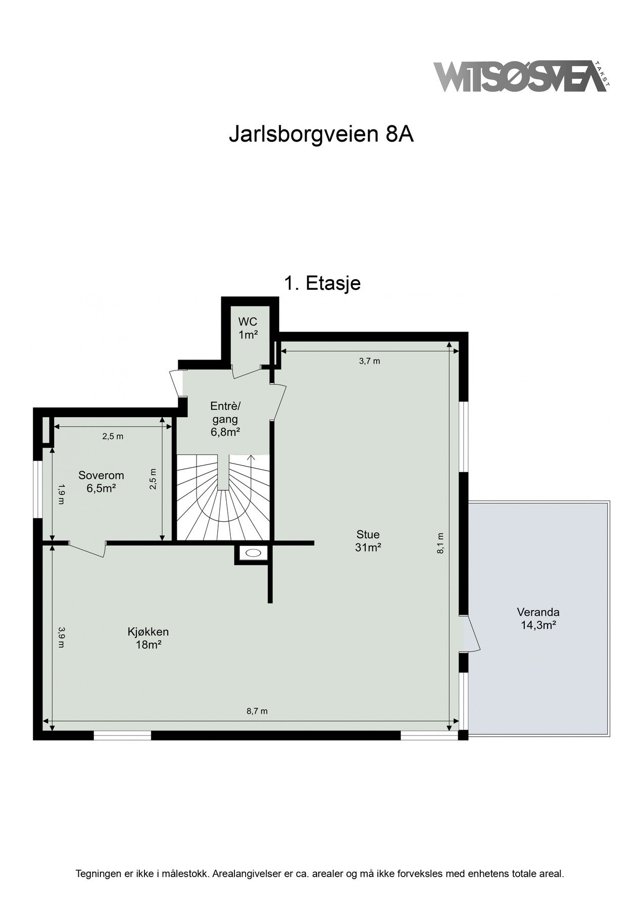 Plantegning 1. etasje. Galleribilde