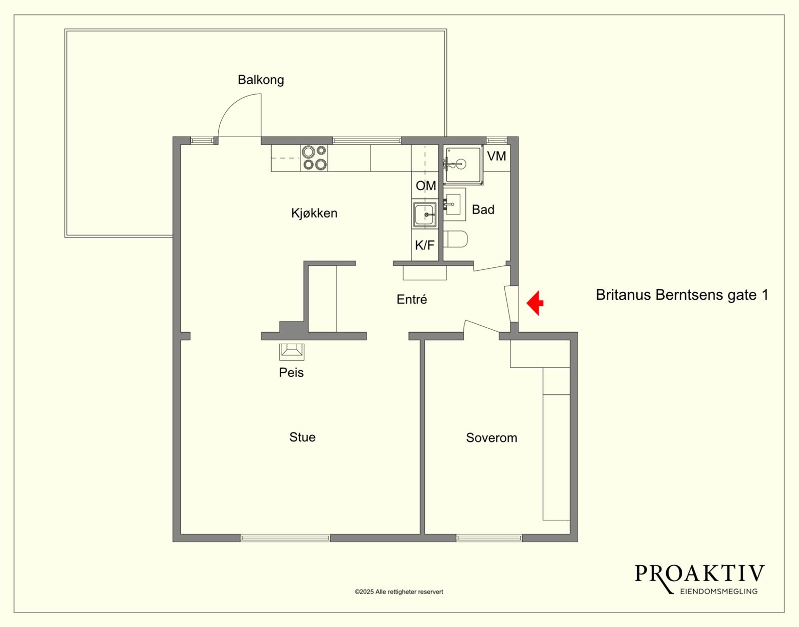 Planløsningen er slik ut. Galleribilde
