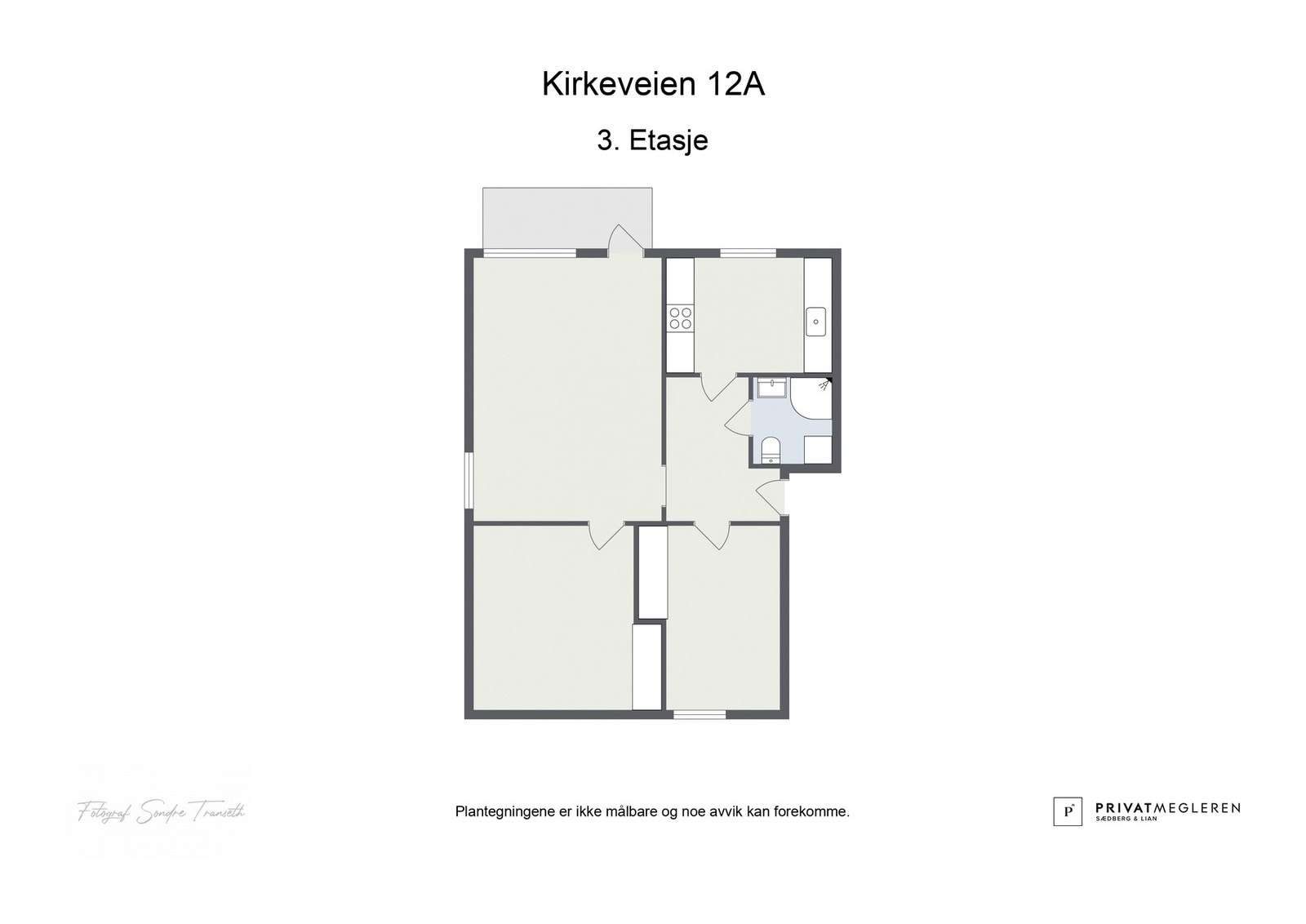 Planskisse over leiligheten Galleribilde