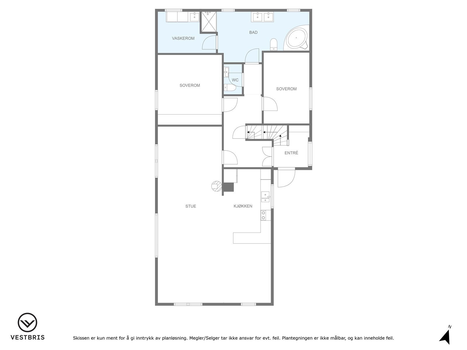 Plantegning - Hovedetasje Galleribilde