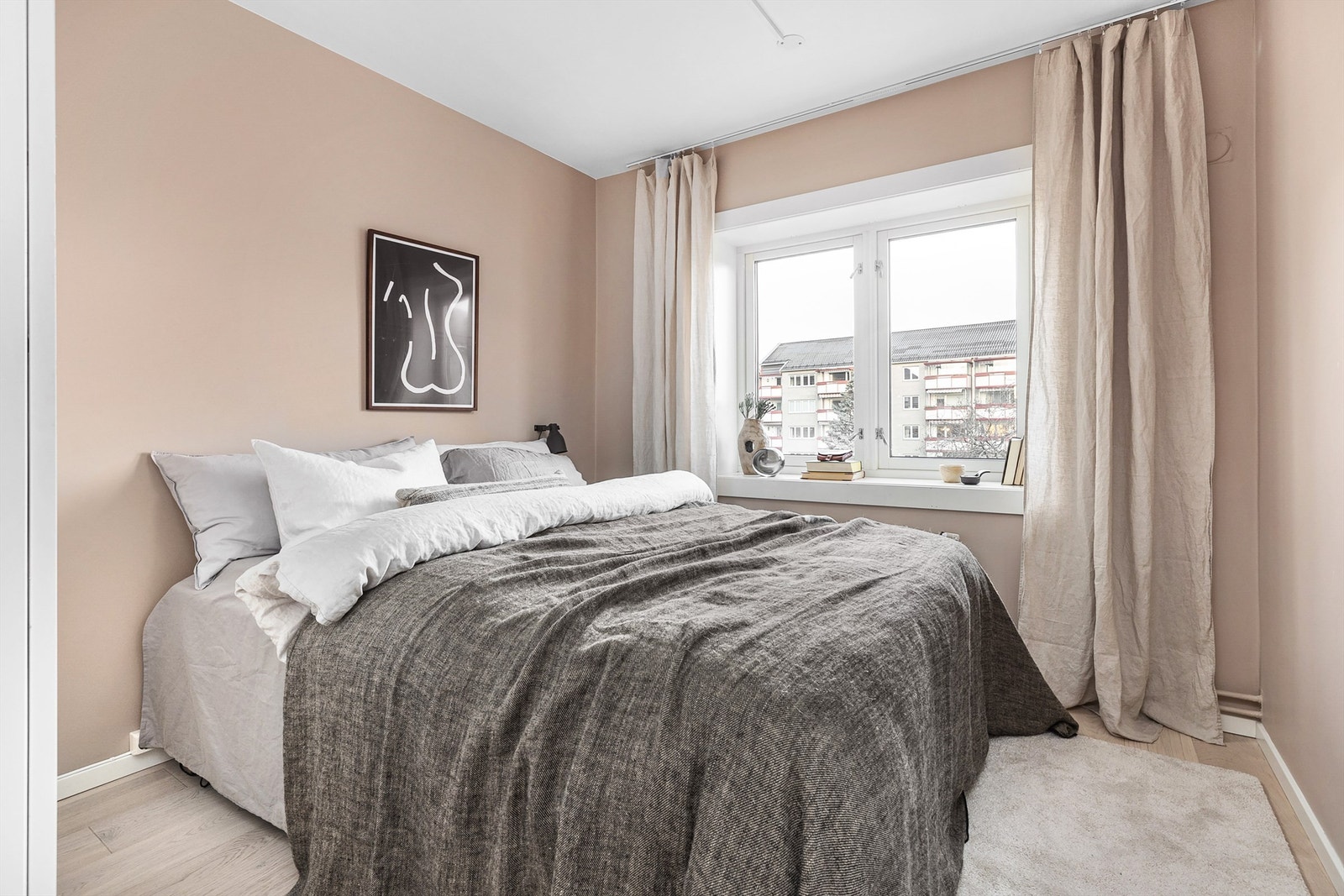 Illustrasjon fra tilsvarende leilighet som har omgjort kjøkkenet til soverom Galleribilde