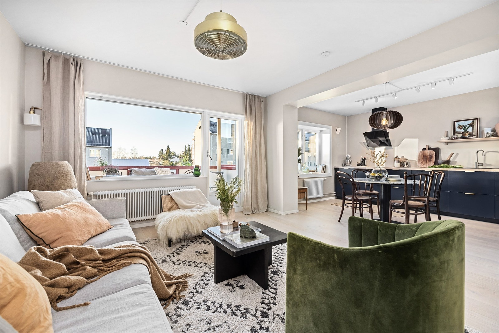 Alternativ løsning fra leilighet som opprinnelig hadde tilsvarende planløsning som denne boligen Galleribilde