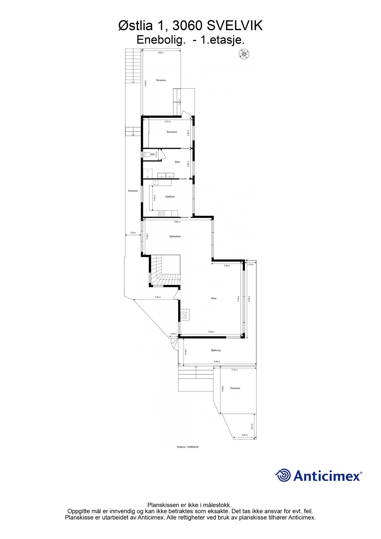 Plantegning 1. etasje Galleribilde