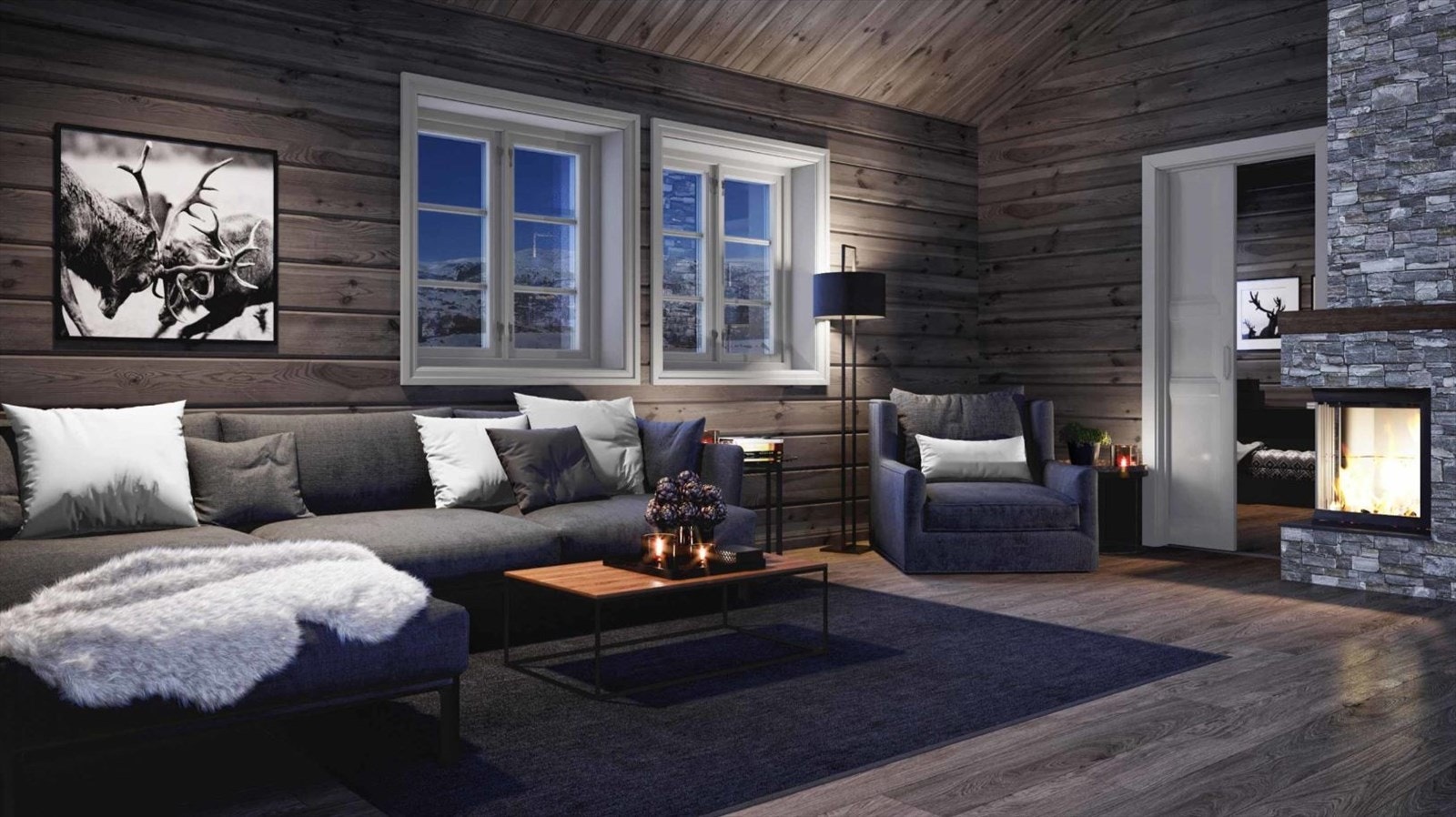 Interiør illustrasjon Galleribilde