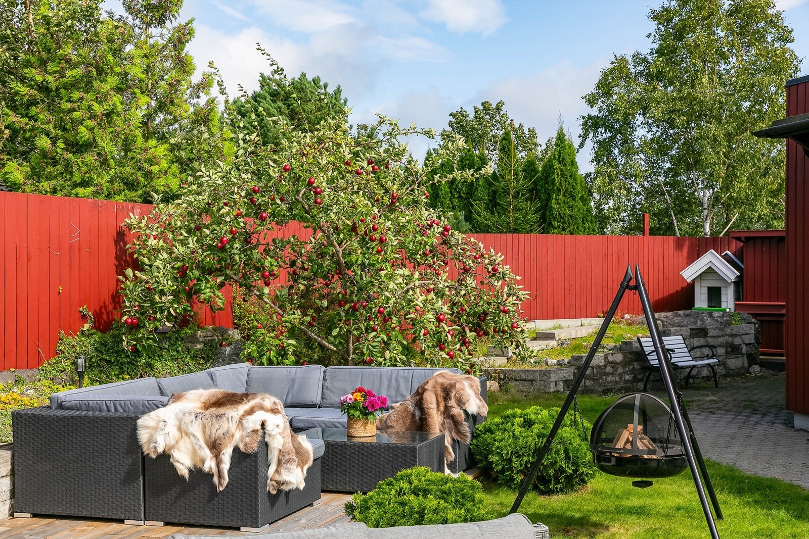 Ny platting ble oppført i hagen i 2023. Galleribilde