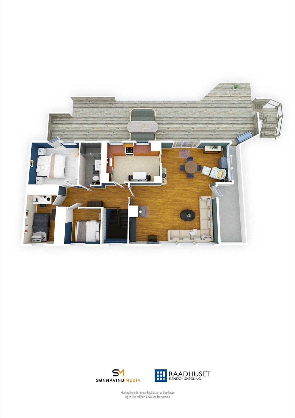 3D Plantegning | 1. Etasje Galleribilde