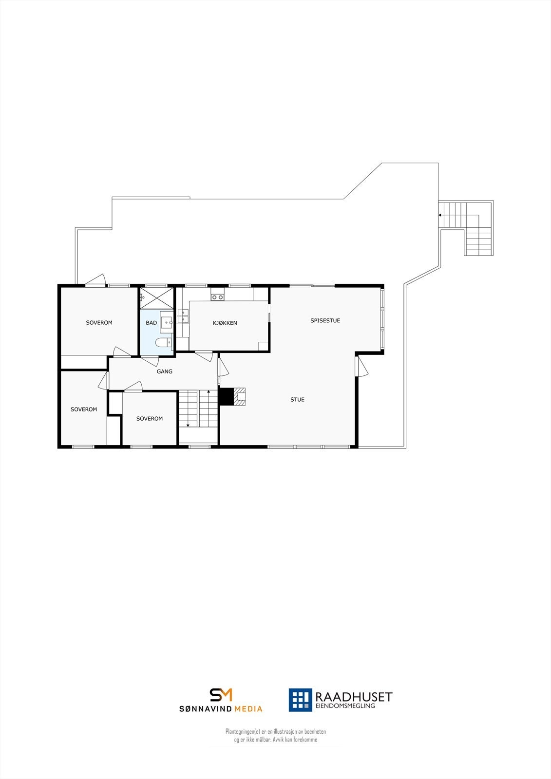 2D Plantegning | 1. Etasje Galleribilde